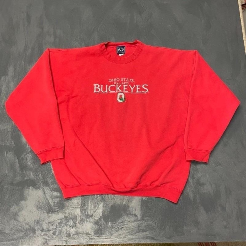 Vintage NCAA Ohio State Buckeyes Sweatshirt Men XL Red‎ 1990s AS Sports